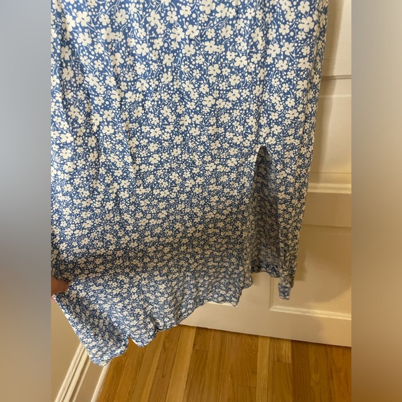 Reformation Crimini Midi Dress in Azzurro Blue Ditsy Floral - Picture 3 of 8